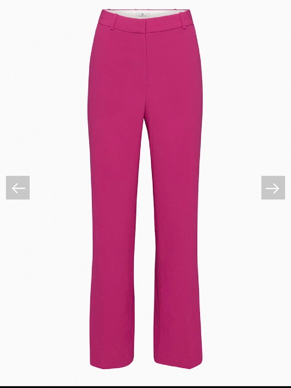 Aritzia Babaton Magenta Flare High-Rise Pants
